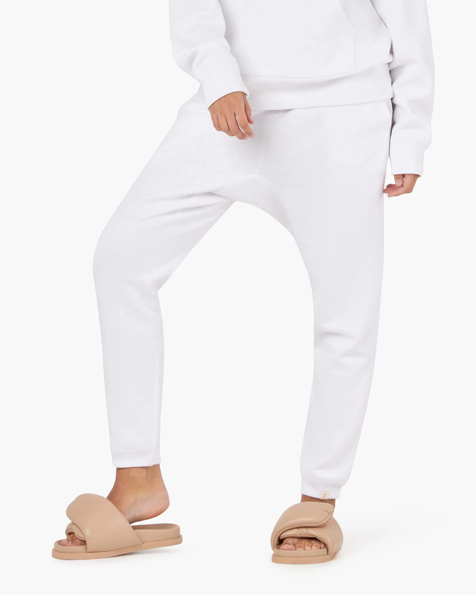 Core Fleece Jogger - White - Image 2